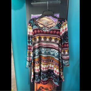 Bailey Blue Colorful Geometric Women's Tunic